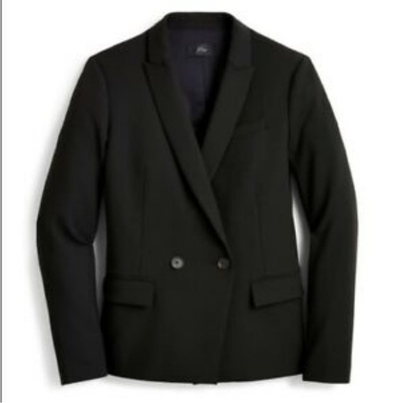J. Crew Dover Blazer Double Breasted Black Size 4 - Picture 5 of 13